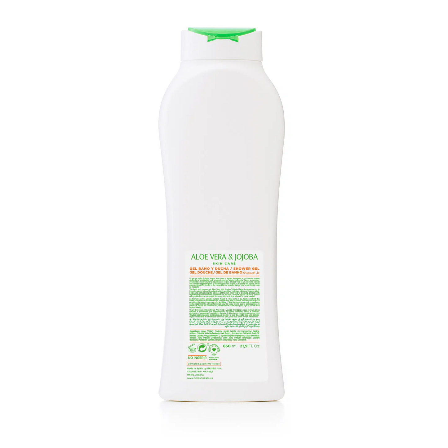 Bagnoschiuma Tulipán Negro Aloe Vera 650 ml