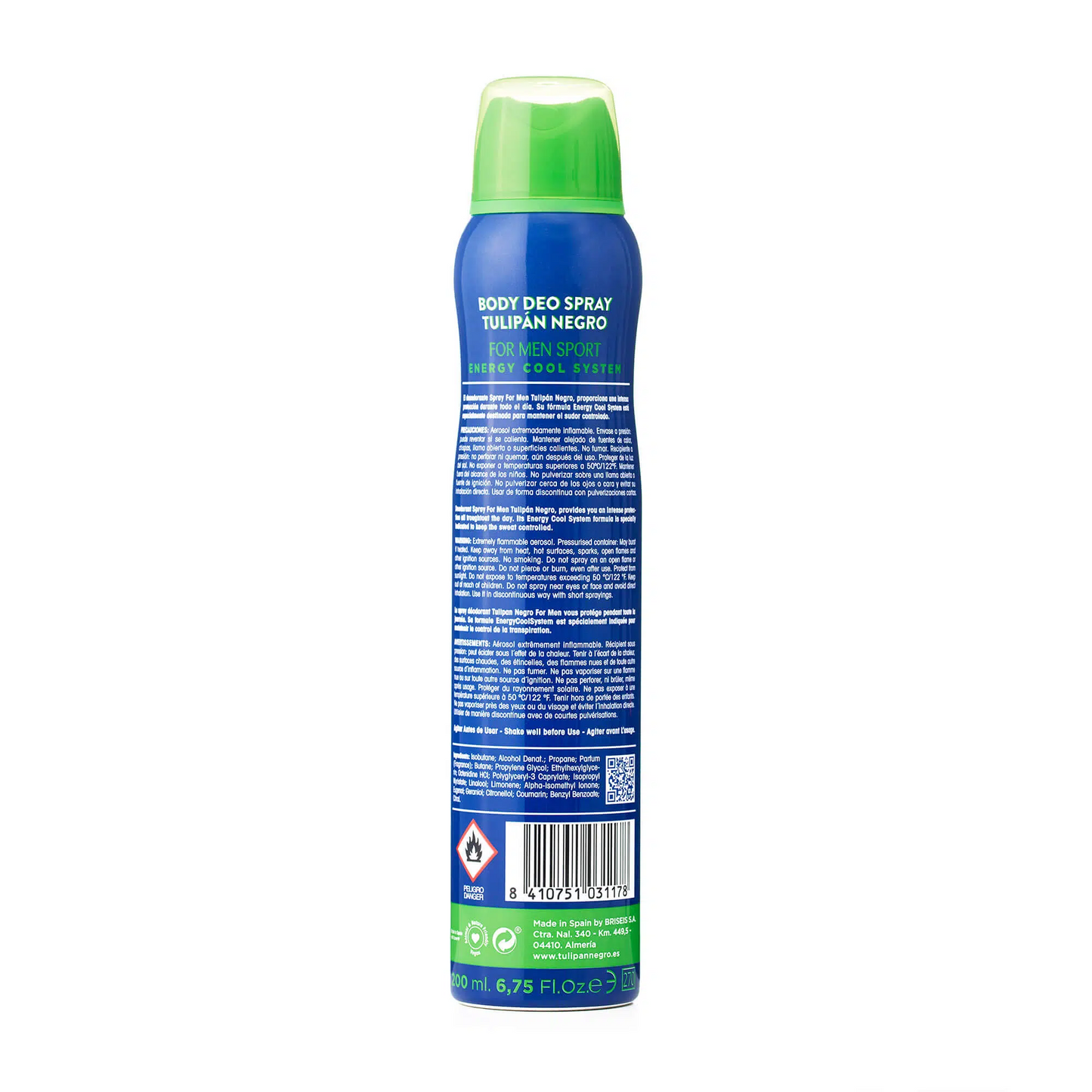 Deodorante Tulipán Negro Deo Spray For Men Sport 200 ml