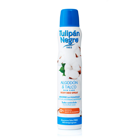 Deodorante Tulipán Negro Deo Spray Algodón y Talco 200 ml