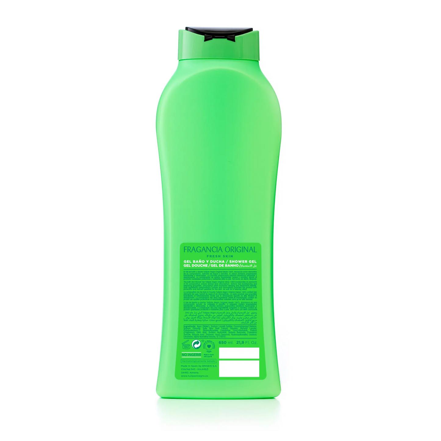 Bagnoschiuma Tulipán Negro Original 650 ml