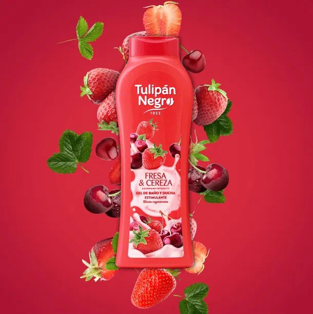Bagnoschiuma Tulipan Negro Fragola e Ciliegia 650 ml
