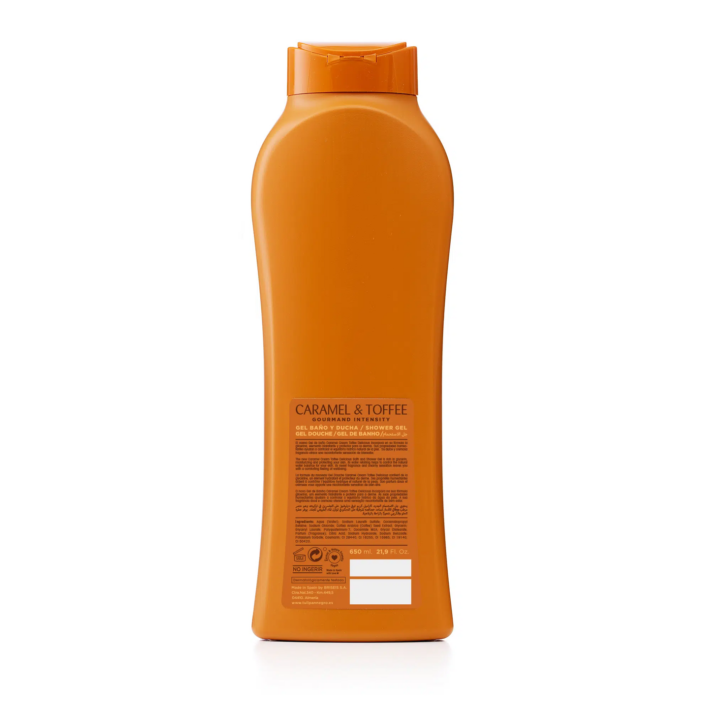 Bagnoschiuma Tulipán Negro Caramel & Toffee 650 ml