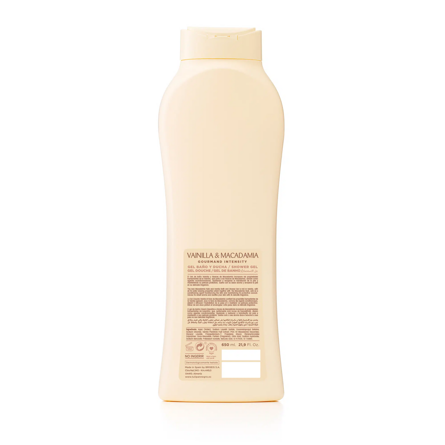 Bagnoschiuma Vainilla y Nueces de Macadamia 650 ml