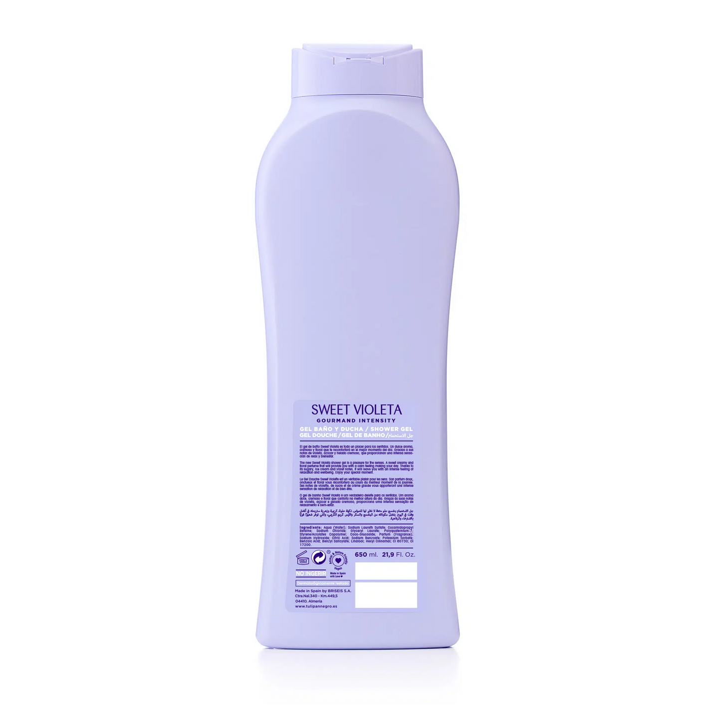 Bagnoschiuma Tulipán Negro Sweet Violeta 650 ml