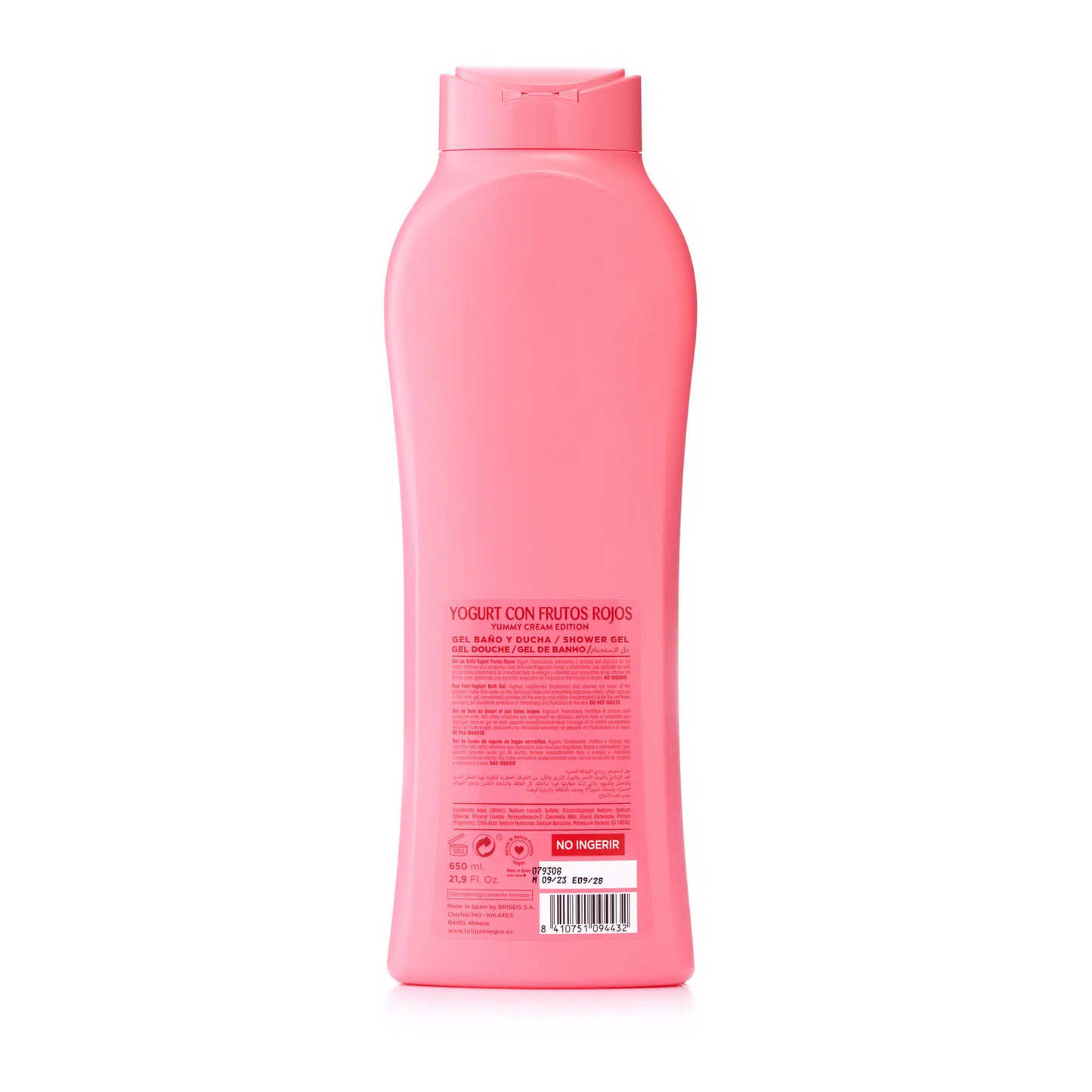 Bagnoschiuma Tulipan Negro Yogurt con Frutos Rojos 650 ML