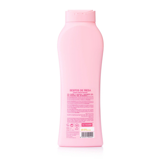 Bagnoschiuma Tulipán Negro Besitos de Fresa 650 ML