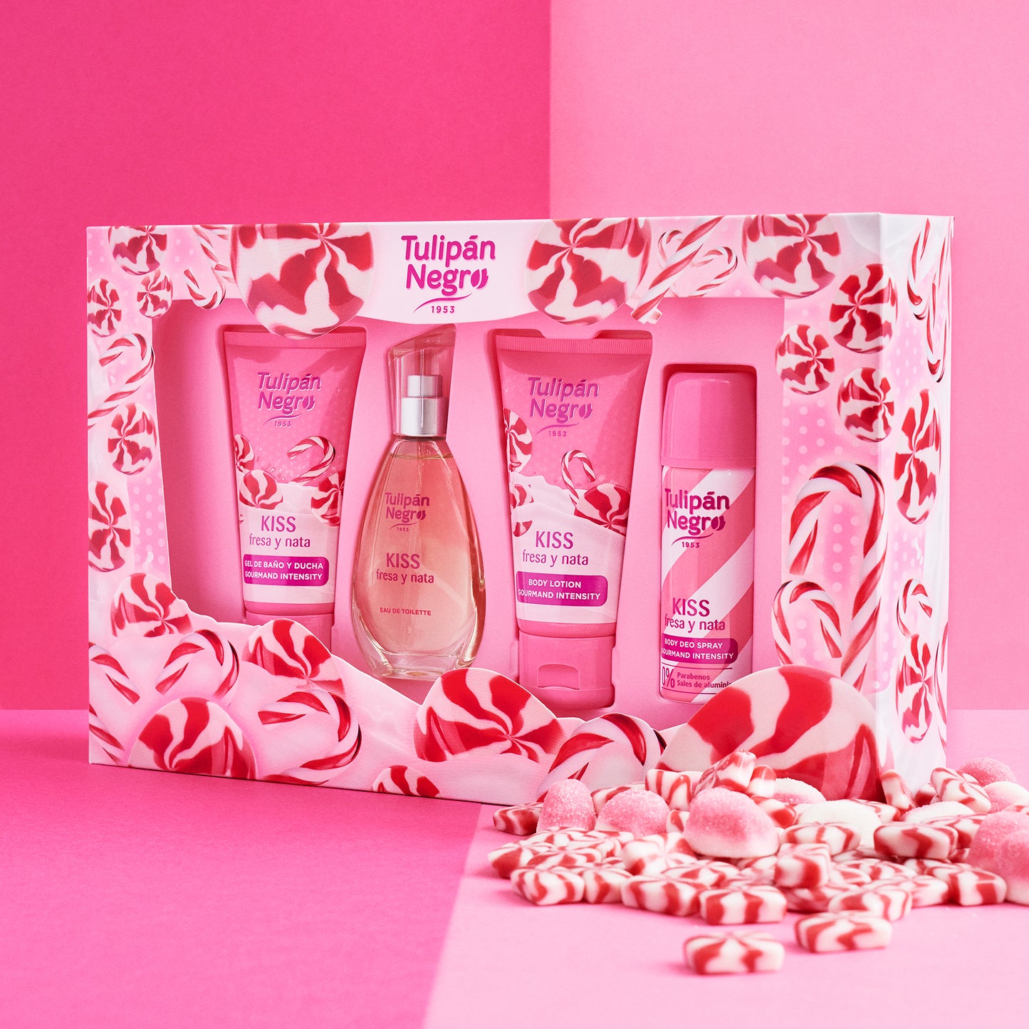 Confezione Regalo Tulipan Negro Fragola e Panna