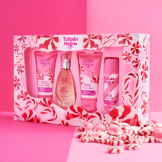 Confezione Regalo Tulipan Negro Fragola e Panna
