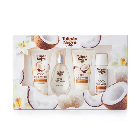 Confezione Regalo Tulipan Negro Cocco Pure White