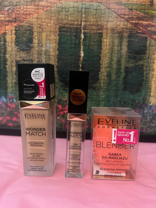 1 Fondotinta + 1 Correttore + Regalo Spugna Trucco Eveline