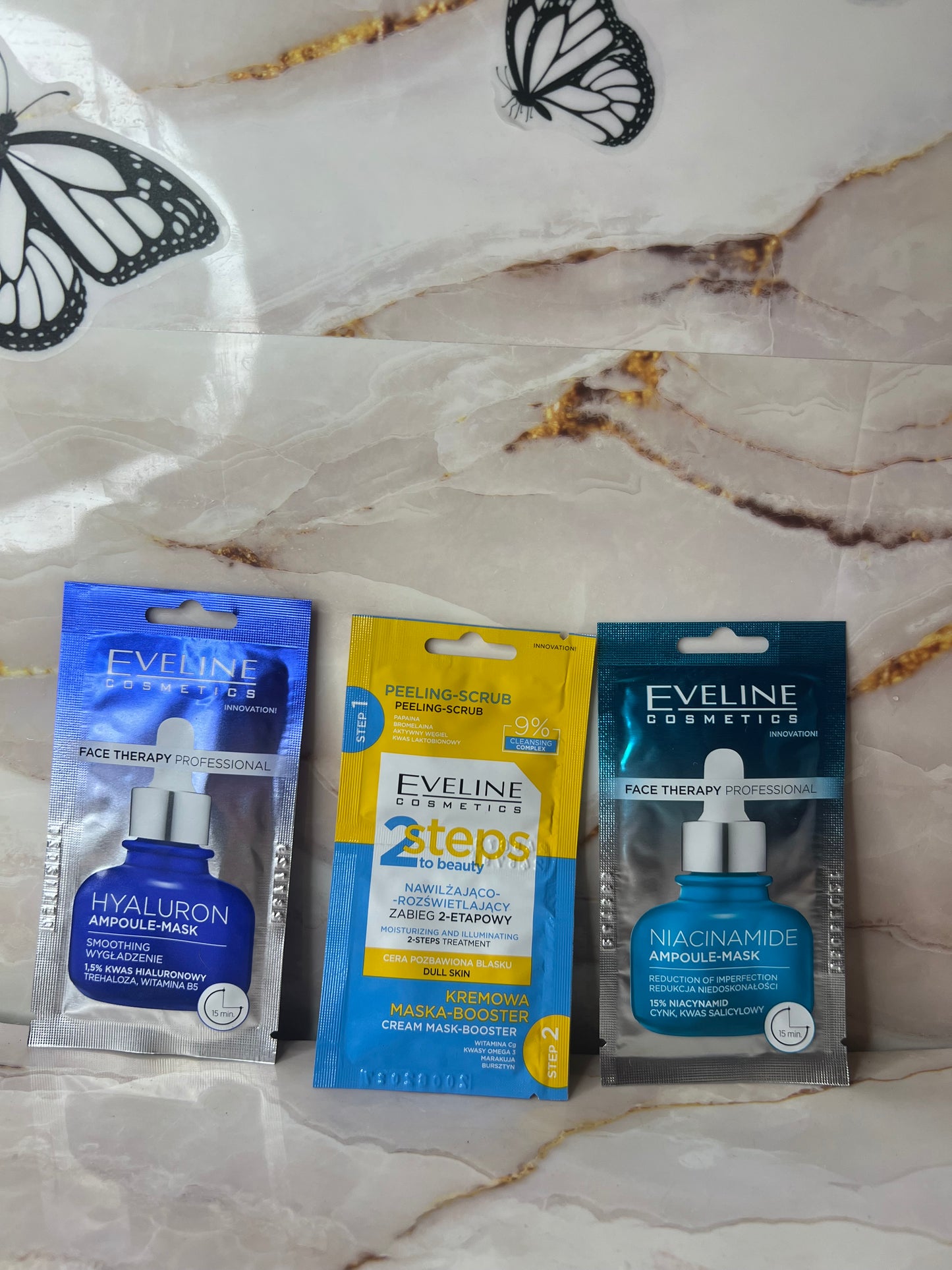 💖 Eveline Cosmetics – Set 10 Maschere Viso Trattamento Completo Glow & Detox