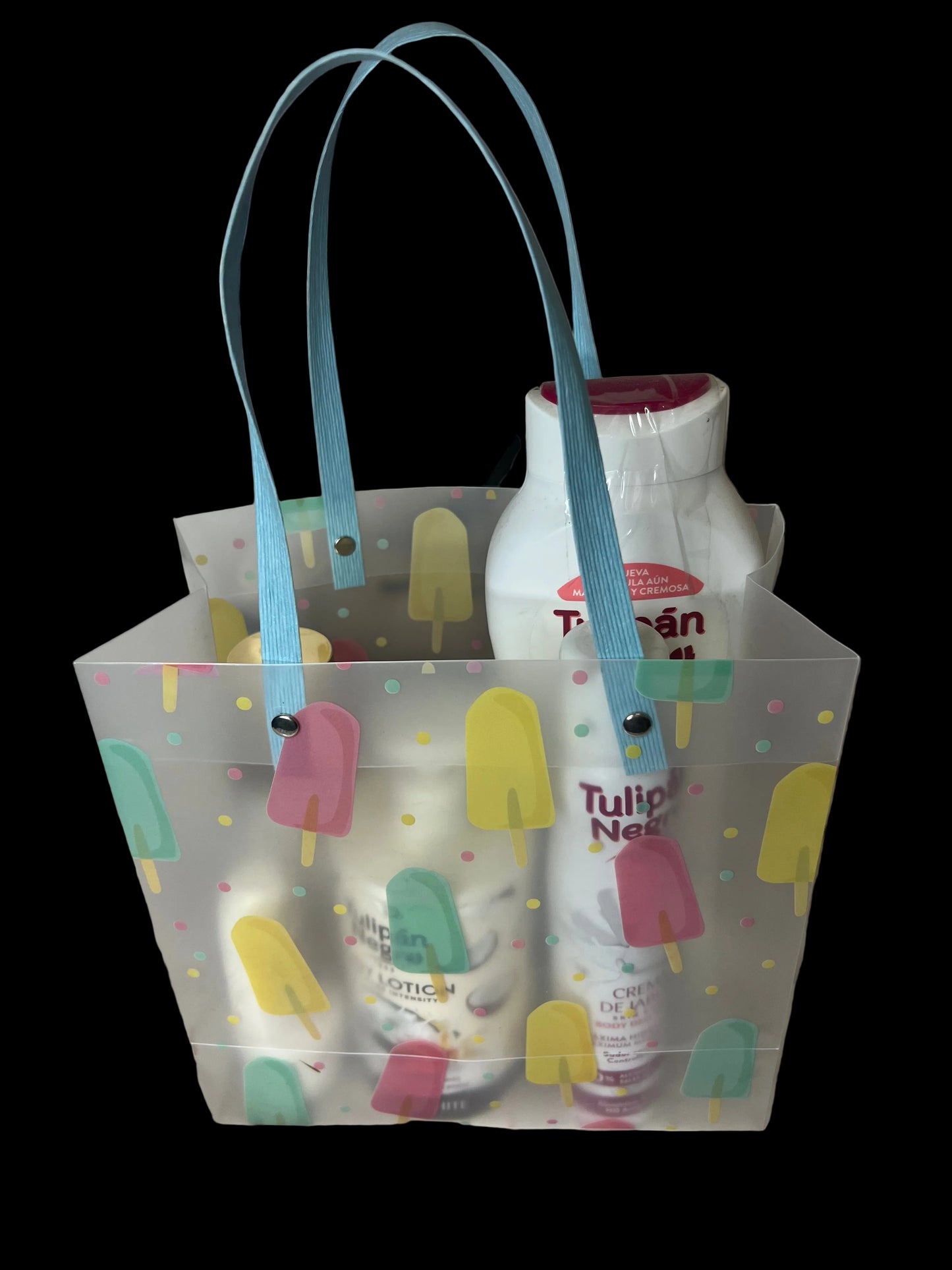 🖤 Bag Bianca Tulipan Negro – Cocco & Crema de Jabón | Set Completo 6 Prodotti 🌴