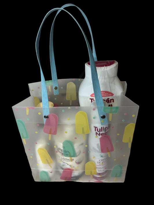 🖤 Bag Bianca Tulipan Negro – Cocco & Crema de Jabón | Set Completo 6 Prodotti 🌴