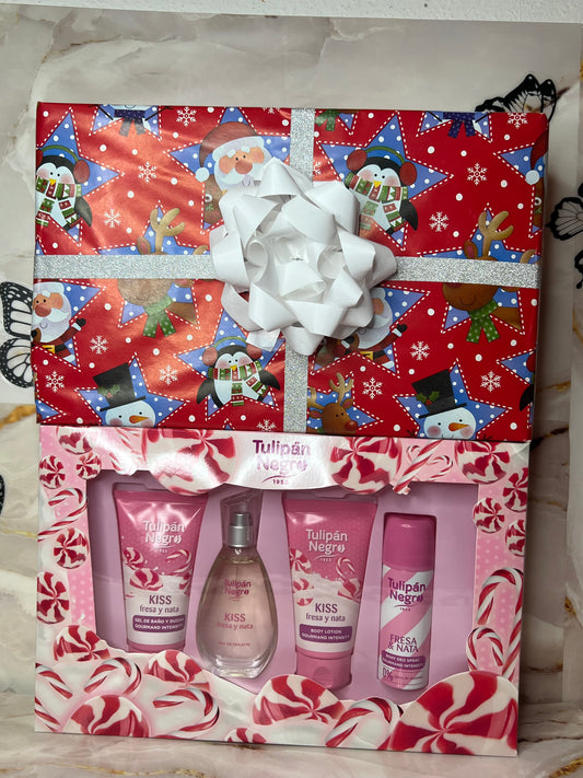 Confezione Regalo Tulipan Negro Fragola e Panna