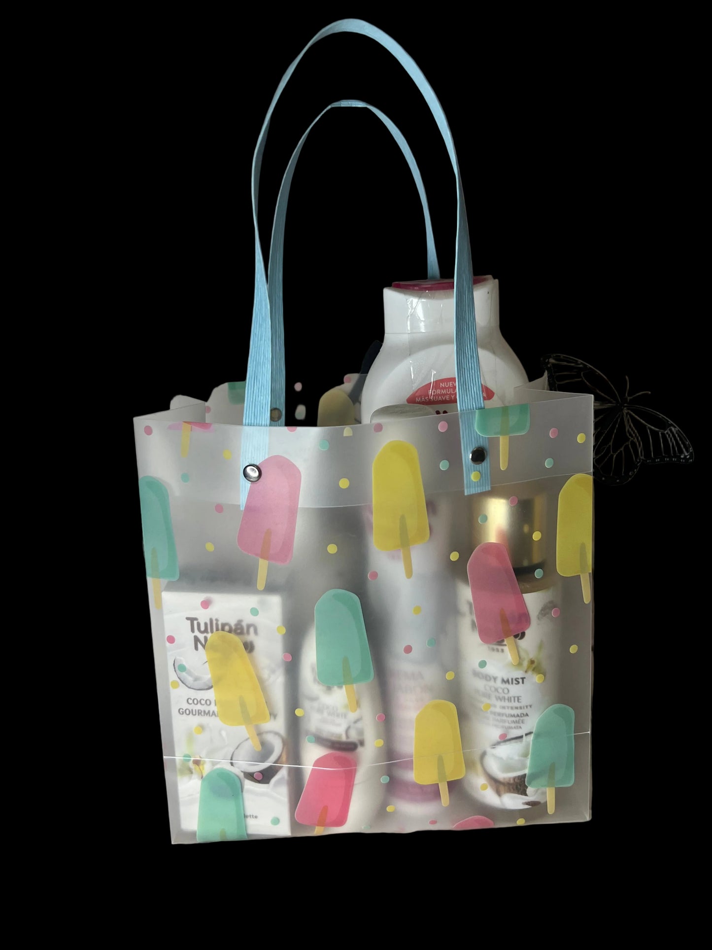 🖤 Bag Bianca Tulipan Negro – Cocco & Crema de Jabón | Set Completo 6 Prodotti 🌴