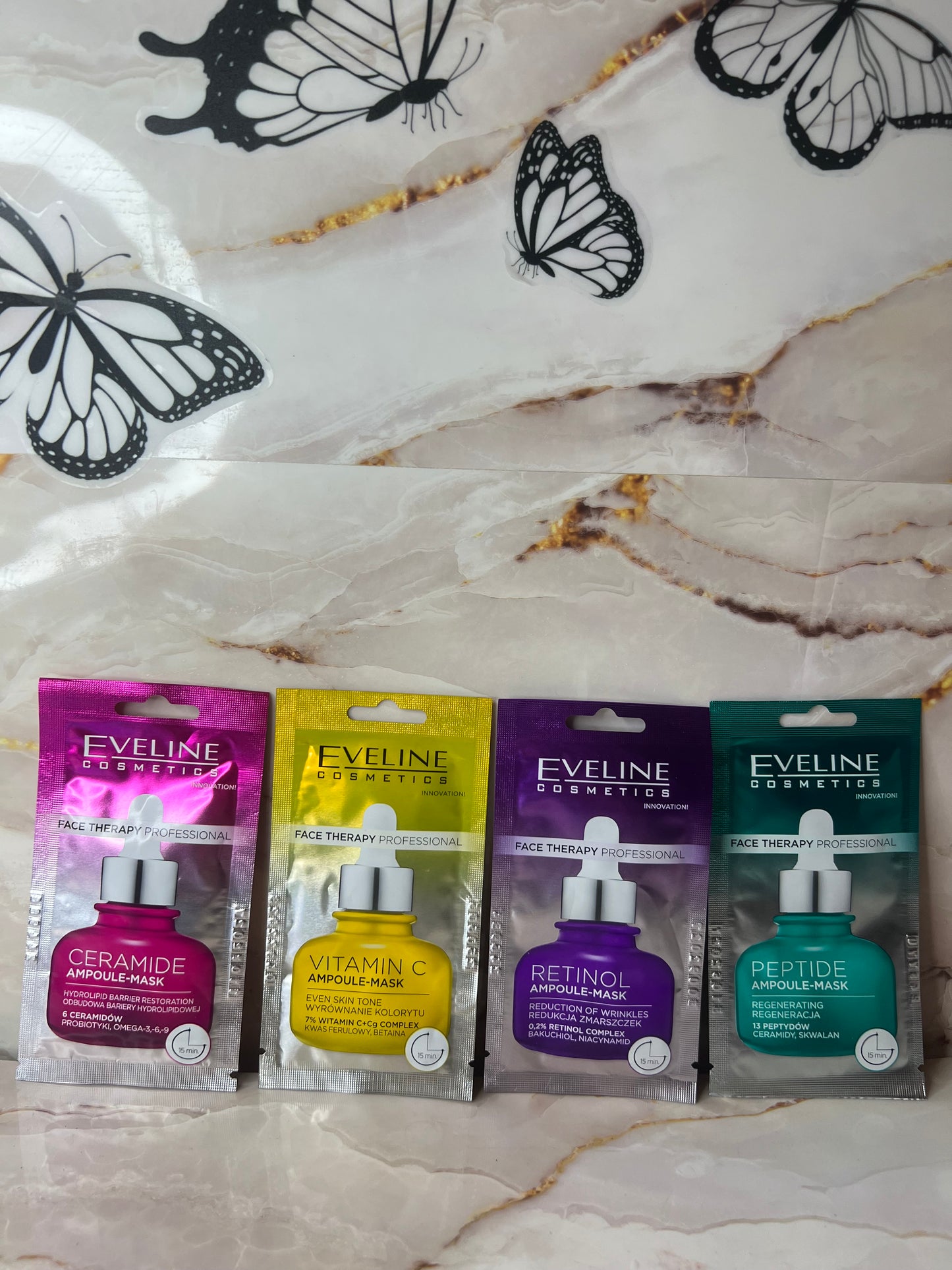 💖 Eveline Cosmetics – Set 10 Maschere Viso Trattamento Completo Glow & Detox