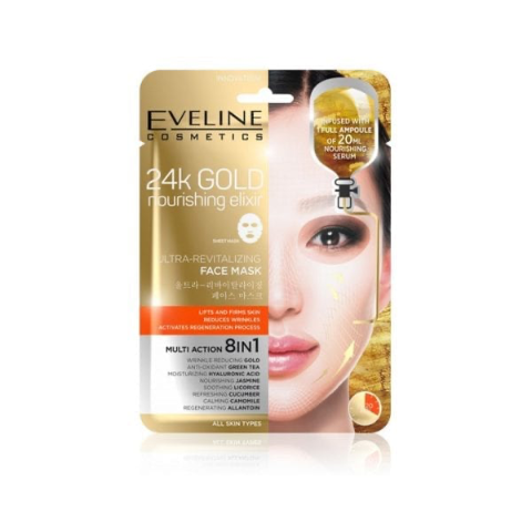 EVELINE COSMETICS
MASCHERA COREANA
24K GOLD IN TESSUTO