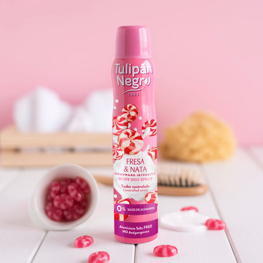 Deodorante Tulipán Negro Fresa y Nata Deo Spray 200 ml