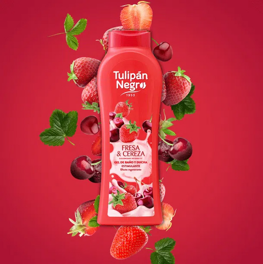 Bagnoschiuma Tulipan Negro Fragola e Ciliegia 650 ml