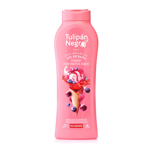 Bagnoschiuma Tulipan Negro Yogurt con Frutos Rojos 650 ML