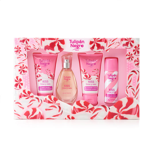 Confezione Regalo Tulipan Negro Fragola e Panna
